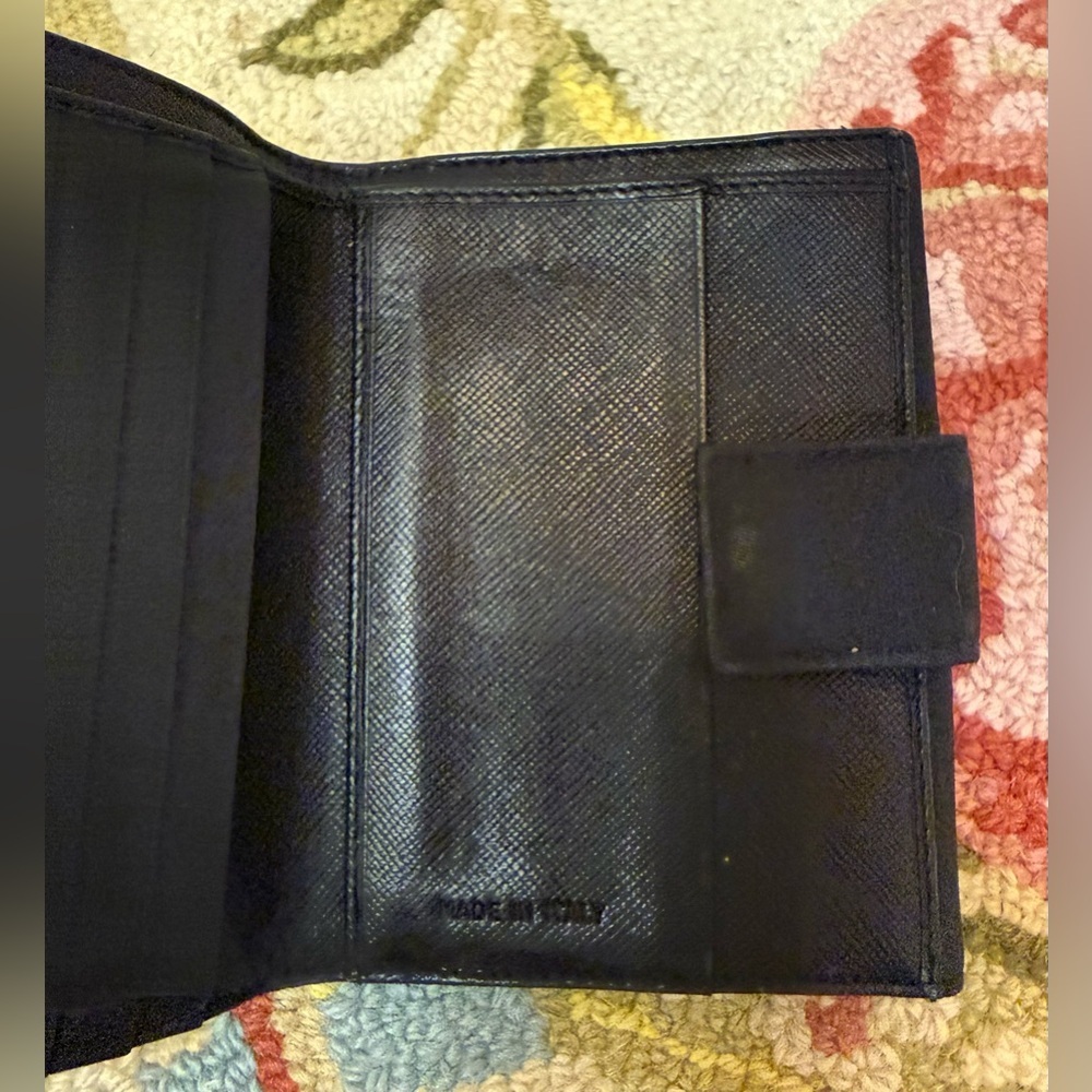 PRADA Unisex Tessuto Trifold Black Nylon Compact Wallet - Picture 8 of 16